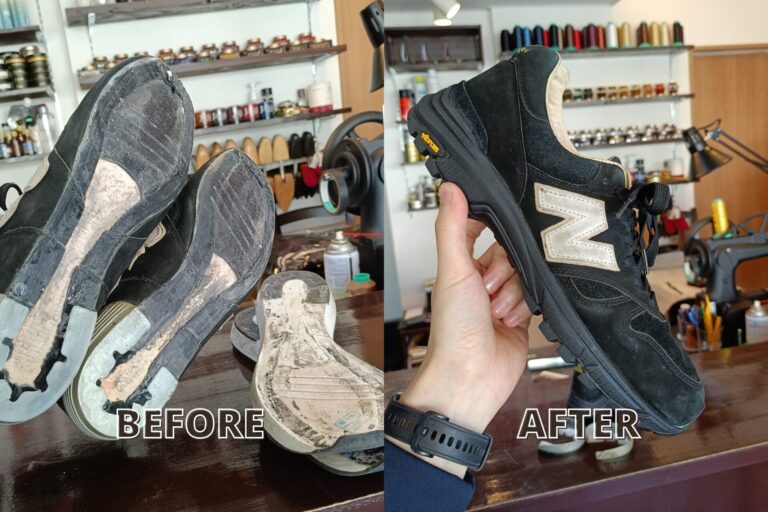 ニューバランス ソール交換 Vibram 762K 加水分解修理